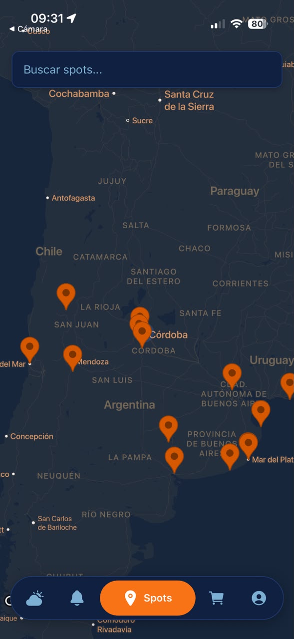Pantalla de Spots