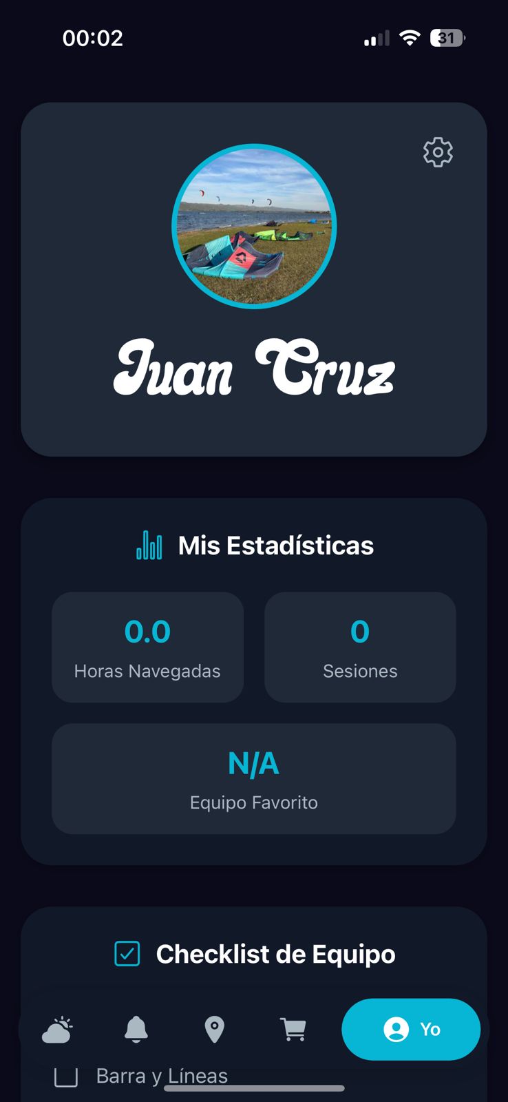Pantalla de Estadísticas
